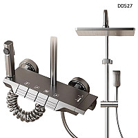 Πολυτελές σύστημα ντους με κουμπιά πιάνου και 4 λειτουργίες – χρώμα νίκελ - DD527 - Sellzone.bg Πολυτελές σύστημα ντους με κουμπιά πιάνου και 4 λειτουργίες – χρώμα νίκελ - DD527